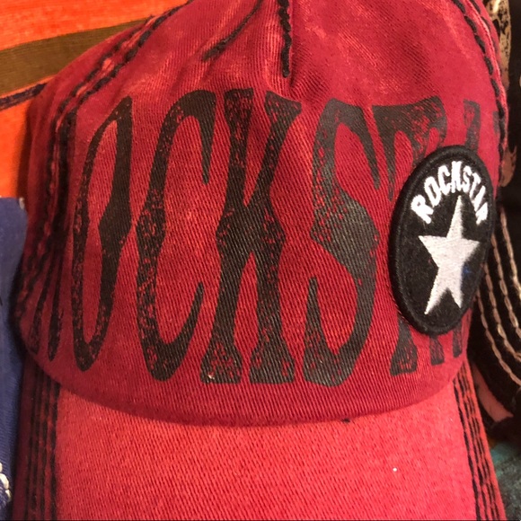 🦧 Rockstar Distressed Colored Baseball Cap Hat - Picture 4 of 6